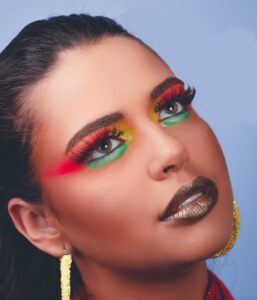 red eyeshadow makeup